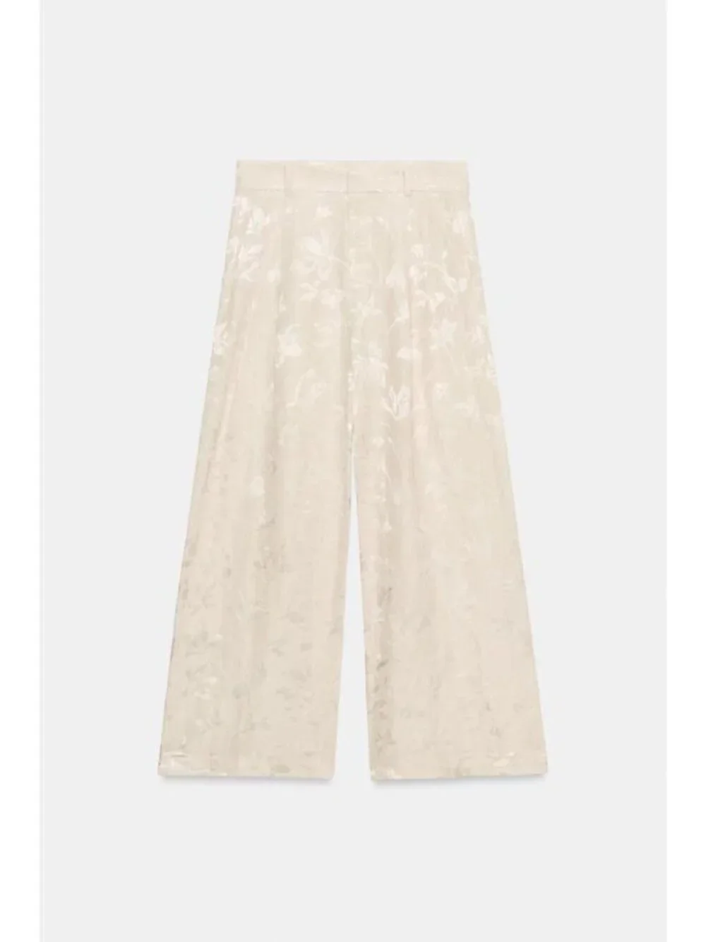 ZARA ZW COLLECTION JACQUARD LINEN PANTS